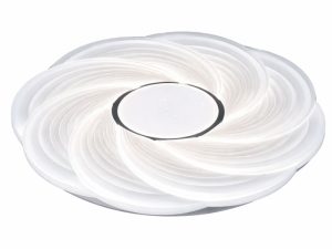 Plafón LED para techo con diseño circular tipo pétalos y acabado blanco. Diámetro Plafón LED para te