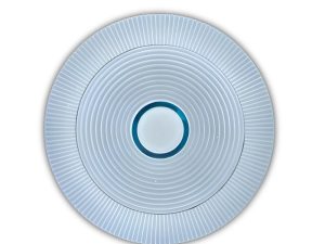 Plafón LED para techo con diseño circular en relieve tipo espiral y acabado blanco Plafón LED para t