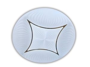 Plafón LED para techo con diseño circular tipo panal y acabado blanco. Diámetro Plafón LED para tech