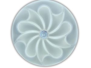 Plafón LED para techo con diseño circular texturizado y acabado blanco.400 mm, Plafón LED para techo