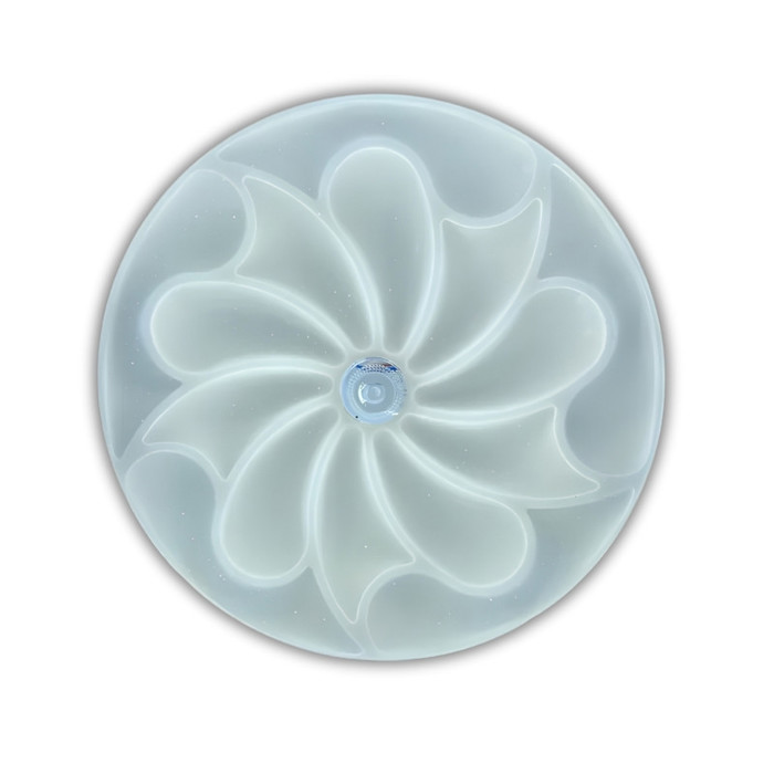 Plafón LED para techo con diseño circular texturizado y acabado blanco.400 mm, Plafón LED para techo