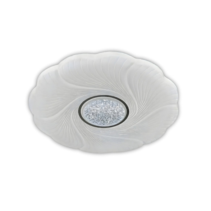 Lámpara LED para techo con diseño circular de tres luces en acabado negro y Plafón LED para techo co