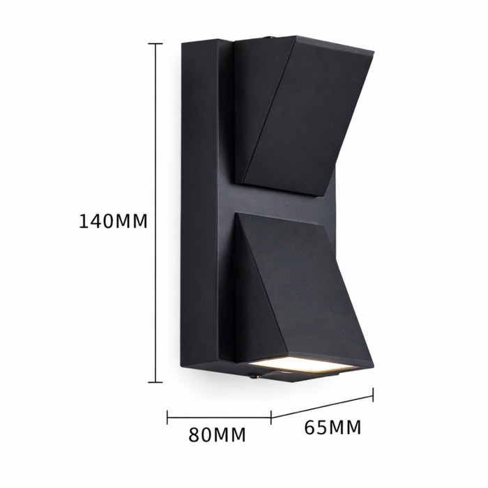 Lámpara de pared para exterior, diseño moderno tipo cubo, ideal para iluminación Lámpara LED para pa